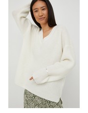 Sweter sweter wełniany damski kolor beżowy - Answear.com Gestuz