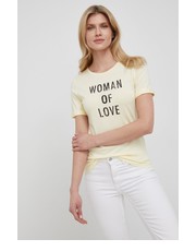 Bluzka t-shirt damski kolor żółty - Answear.com Morgan