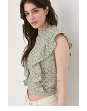 Bluzka bluzka damska kolor zielony gładka - Answear.com Morgan