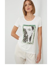 Bluzka t-shirt damska kolor biały - Answear.com Morgan