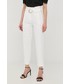 Spodnie Morgan spodnie damskie kolor biały proste high waist