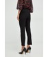 Spodnie Morgan spodnie damskie kolor czarny proste medium waist