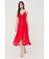 Sukienka Morgan sukienka kolor czerwony midi rozkloszowana