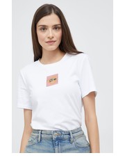 Bluzka t-shirt damski kolor biały - Answear.com Joop!