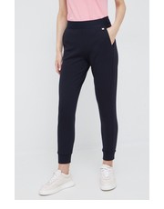Spodnie spodnie dresowe damskie kolor granatowy gładkie - Answear.com Joop!