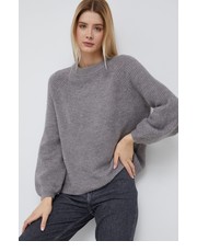 Sweter sweter z domieszką wełny damski kolor szary - Answear.com Joop!
