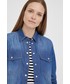 Koszula Armani Exchange koszula jeansowa damska kolor granatowy regular z kołnierzykiem klasycznym