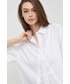 Koszula Armani Exchange koszula bawełniana damska kolor biały relaxed z kołnierzykiem klasycznym
