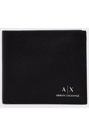Portfel Portfel skórzany męski kolor czarny - Answear.com Armani Exchange