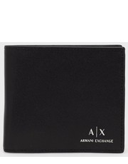 Portfel portfel skórzany męski kolor czarny - Answear.com Armani Exchange
