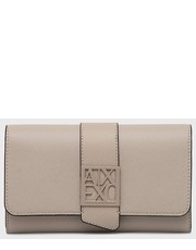 Portfel portfel damski kolor beżowy - Answear.com Armani Exchange