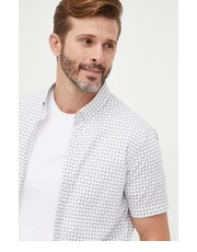 Koszula męska koszula męska kolor biały slim z kołnierzykiem button-down - Answear.com Armani Exchange