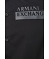 Koszula męska Armani Exchange koszula bawełniana męska kolor czarny regular z kołnierzykiem klasycznym