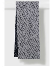 Szalik męski szalik z domieszką wełny kolor szary wzorzysty - Answear.com Armani Exchange