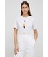 Bluzka Armani Exchange T-shirt bawełniany kolor biały