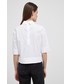 Bluzka Armani Exchange bluzka bawełniana damska kolor biały gładka