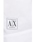 Bluzka Armani Exchange bluzka bawełniana damska kolor biały gładka