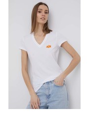 Bluzka t-shirt damski kolor biały - Answear.com Armani Exchange