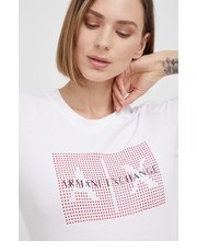 Bluzka t-shirt damski kolor biały - Answear.com Armani Exchange