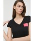 Bluzka Armani Exchange t-shirt bawełniany kolor czarny