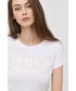 Bluzka Armani Exchange t-shirt bawełniany kolor biały