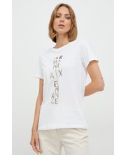 Bluzka t-shirt bawełniany kolor biały - Answear.com Armani Exchange