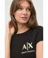 Bluzka Armani Exchange t-shirt damski kolor czarny