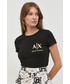 Bluzka Armani Exchange t-shirt damski kolor czarny