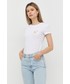 Bluzka Armani Exchange t-shirt damski kolor biały