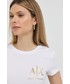Bluzka Armani Exchange t-shirt damski kolor biały