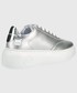 Sneakersy Armani Exchange sneakersy skórzane kolor srebrny
