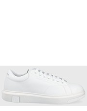 Sneakersy męskie buty skórzane kolor biały - Answear.com Armani Exchange