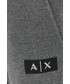 Spodnie Armani Exchange spodnie dresowe bawełniane damskie kolor szary gładkie