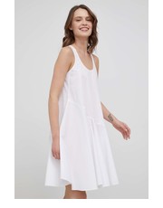 Sukienka sukienka bawełniana kolor biały mini rozkloszowana - Answear.com Armani Exchange