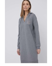 Sukienka sukienka bawełniana kolor szary mini oversize - Answear.com Armani Exchange