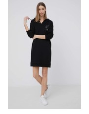 Sukienka sukienka bawełniana kolor czarny mini oversize - Answear.com Armani Exchange