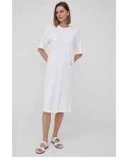 Sukienka sukienka bawełniana kolor biały mini oversize - Answear.com Armani Exchange