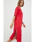 Sukienka Armani Exchange sukienka kolor różowy maxi prosta