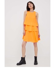 Sukienka sukienka kolor pomarańczowy mini prosta - Answear.com Armani Exchange