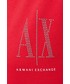 Sukienka Armani Exchange sukienka bawełniana kolor czerwony midi prosta