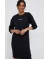 Sukienka Armani Exchange sukienka kolor czarny midi prosta