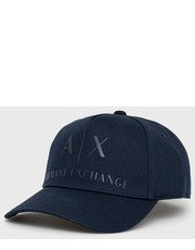 Czapka czapka kolor granatowy gładka - Answear.com Armani Exchange