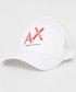 Czapka Armani Exchange czapka z daszkiem kolor biały z nadrukiem