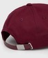 Czapka Armani Exchange czapka bawełniana kolor bordowy z aplikacją