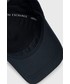 Czapka Armani Exchange czapka bawełniana kolor granatowy z aplikacją