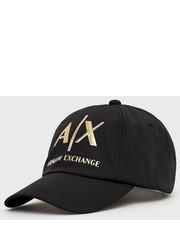 Czapka czapka kolor czarny z aplikacją - Answear.com Armani Exchange