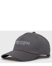 Czapka czapka bawełniana kolor szary z nadrukiem - Answear.com Armani Exchange