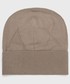 Czapka Armani Exchange czapka z domieszką wełny kolor beżowy z cienkiej dzianiny z domieszką wełny