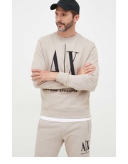 Bluza męska bluza bawełniana męska kolor szary z aplikacją - Answear.com Armani Exchange