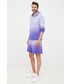 Bluza męska Armani Exchange bluza bawełniana męska kolor fioletowy z kapturem wzorzysta